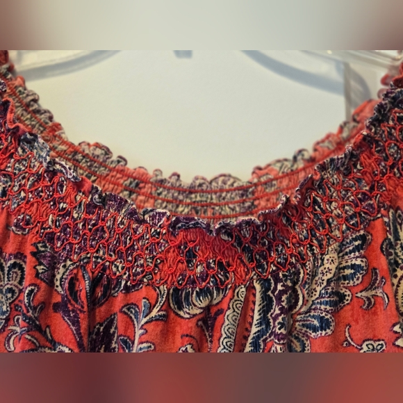 Ralph Lauren Small Petite Paisley top - Picture 2 of 7